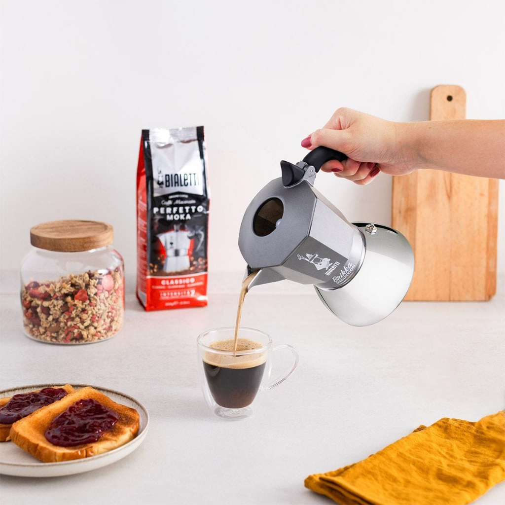 Ấm pha cà phê BIALETTI BRIKKA INDUCTION 4 cup Model: 990007317 - Hàng chính hãng