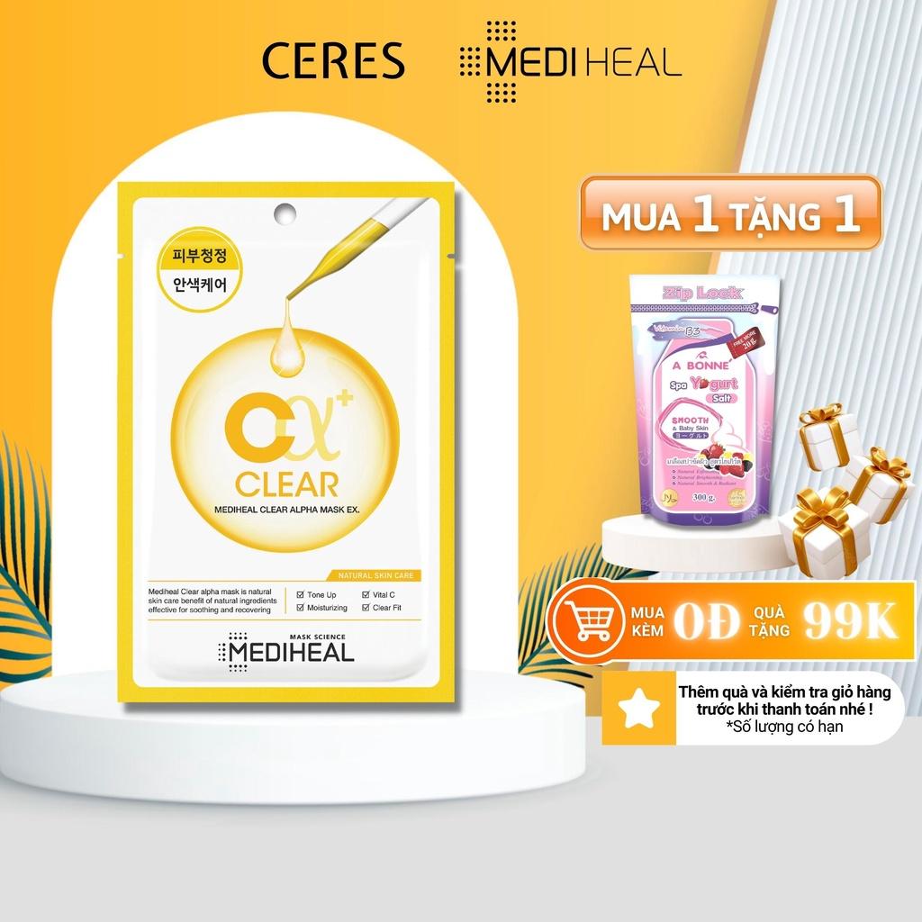 Mặt Nạ Mediheal Clear Alpha Mask Dưỡng Da Trắng Sáng 23ml