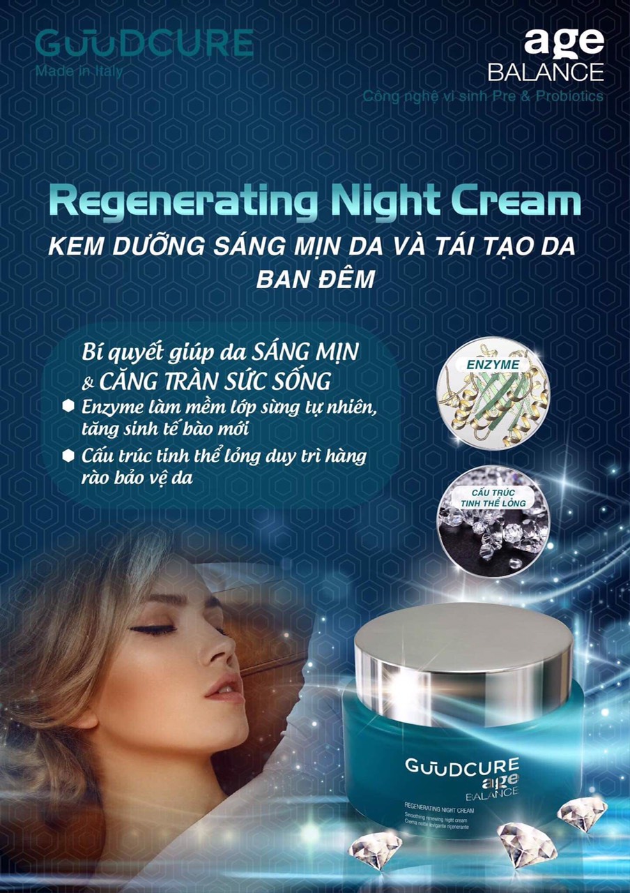 Kem dưỡng sáng mịn da và tái tạo da ban đêm Regenerating Night Cream 