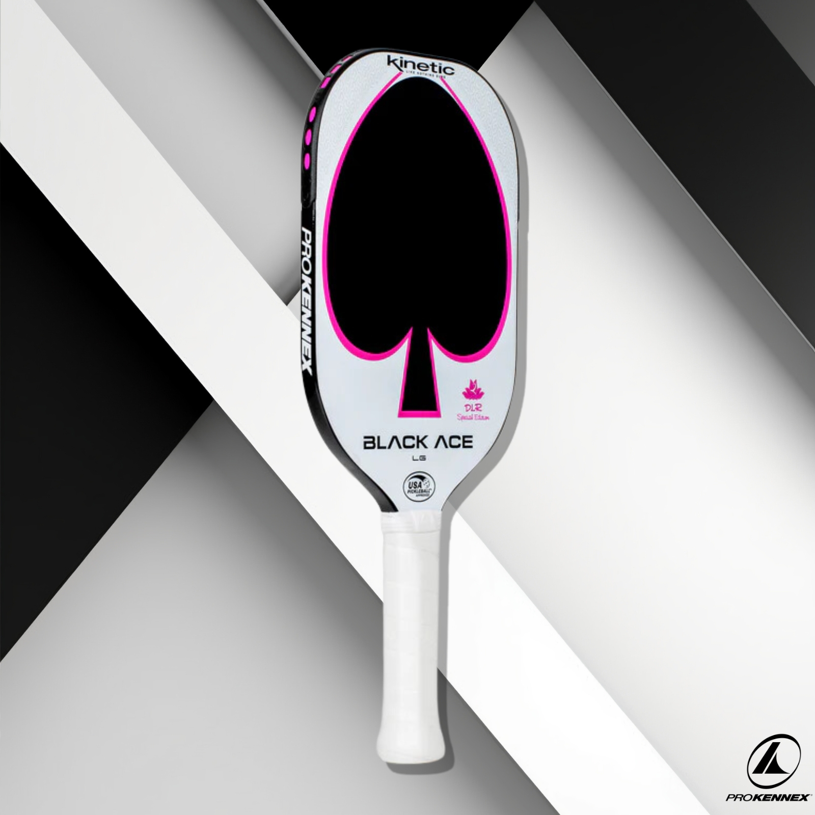 Vợt Pickleball ProKennex Black Ace Long Grip carbon chất lượng chính hãng tặng kèm túi đựng Bảo hành 9 tháng