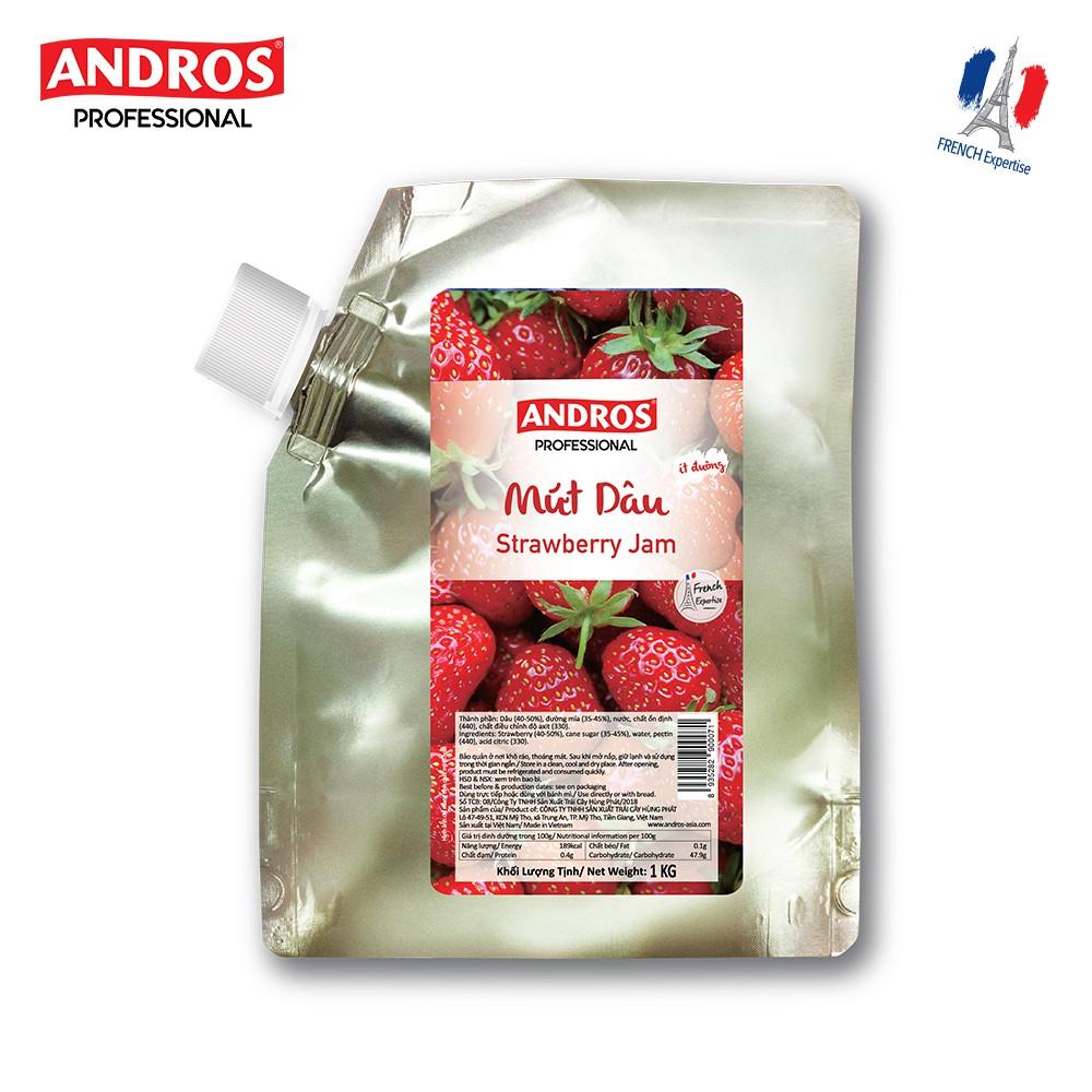 Mứt Dâu Ít Đường - Không Chất Bảo Quản - ANDROS - 1KG