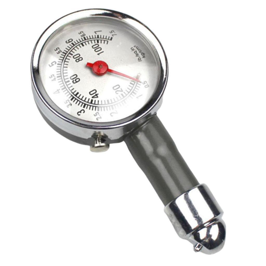 Tire Pressure Gauge Easy to Read Auto Tire Dial Gauge Meter Zinc Alloy