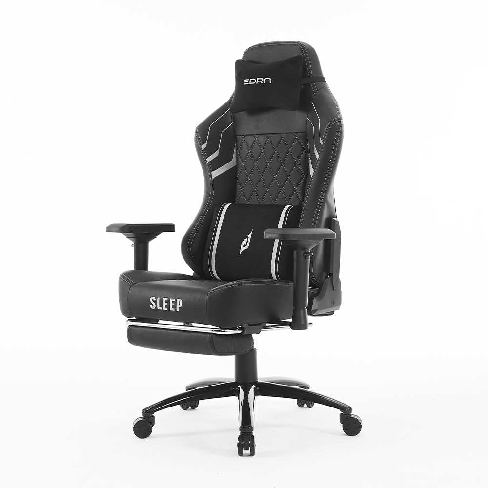 Ghế chơi game, ghế gaming Edra Sleep EGC233 có gác chân - Hàng chính hãng