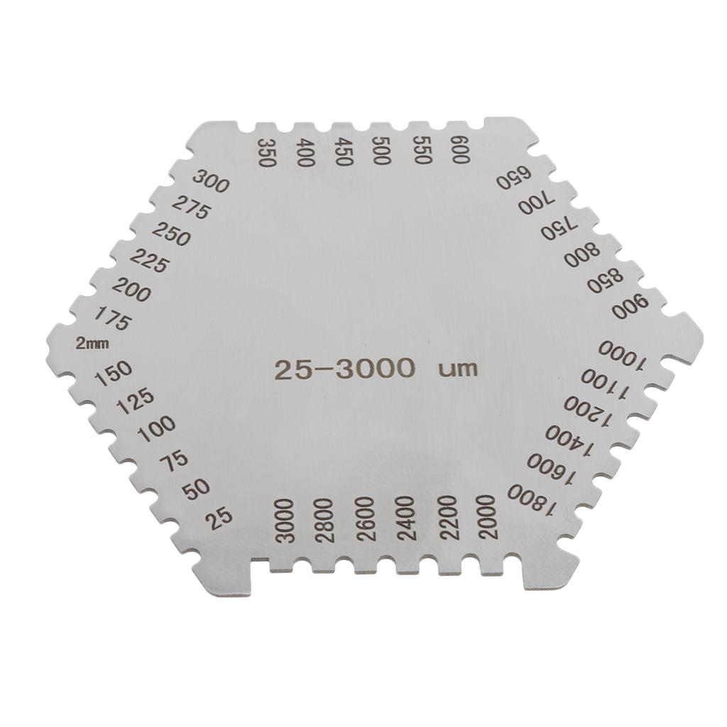 Chính Xác Lục Giác Thép Không Gỉ Ướt Bộ Phim Lược 25-3000um Thinkness Đo