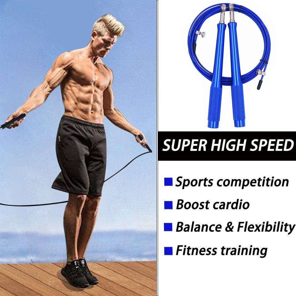 Tốc Độ Cao Dây Nhảy 9.8 Ft Có Thể Điều Chỉnh Được Tập Luyện Dây Nhảy 2 Chịu Lực Với Túi Đựng Cho Đôi unders