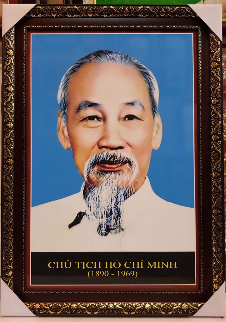 TRANH IN DẦU - CHÂN DUNG BÁC HỒ KÍNH YÊU