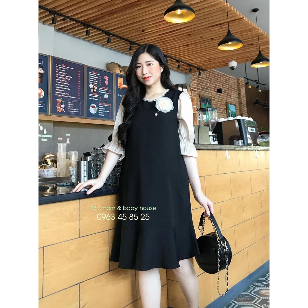 Váy bầu  cao cấpthiết kế sang chảnhchất siêu đẹpFree size dáng xuông 43~72kg