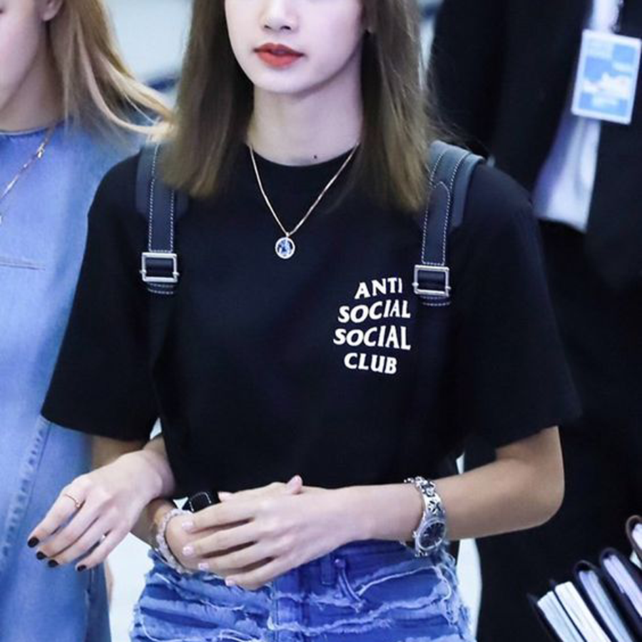 Áo Thun Nữ Màu Đen Form Basic In Logo Chữ Anti Social Social Club Local Brand DLX Áo Phông Nữ Đẹp