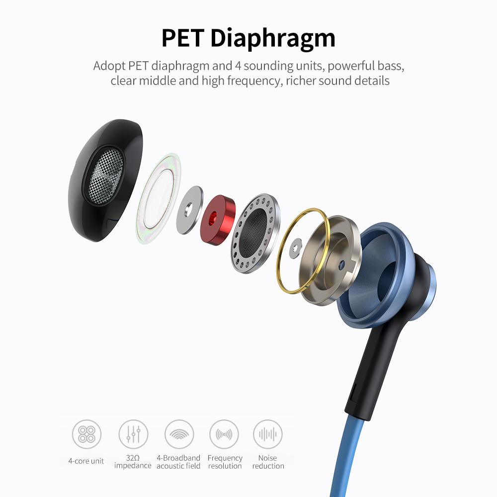 Tai nghe Yoobao Wireless Bluetooth 5.0  Treo cổ thể thao với màng PET thiết kế tiện dụng - Màu bạc