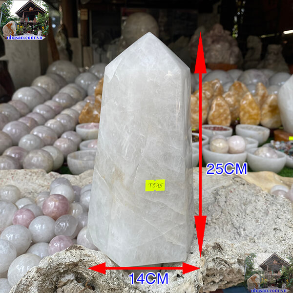 Trụ lục giác thạch anh trắng dành cho người mệnh kim-5.8kg -T575