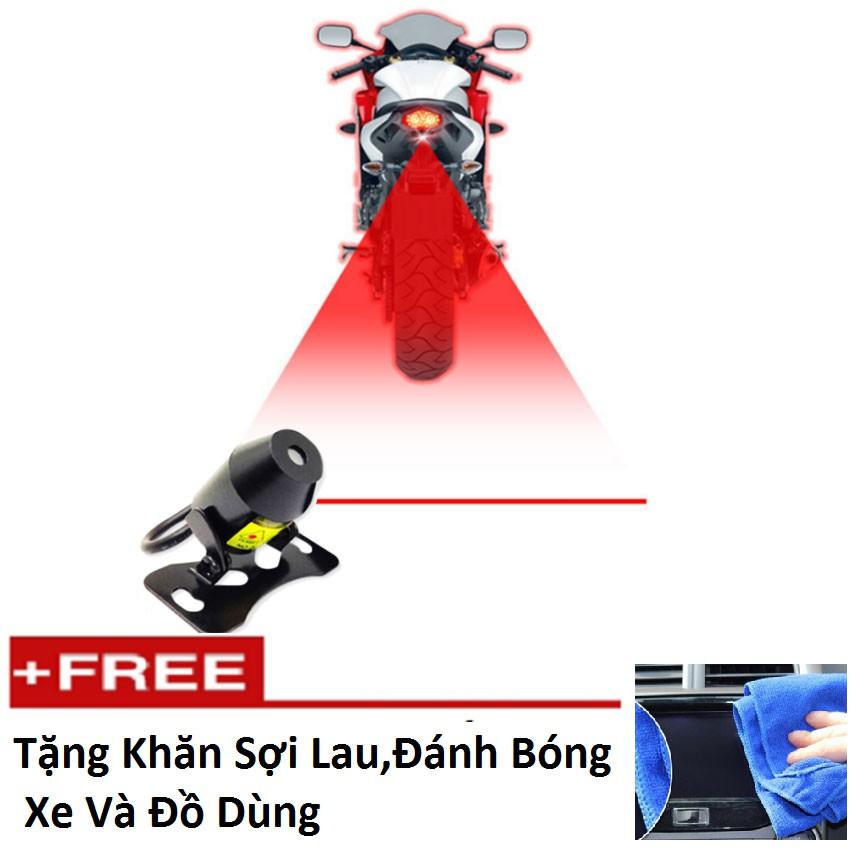 Đèn Laser Đuôi Ôtô Xe Máy Cảnh Báo An Toàn 206315206275 - tặng khăn lau