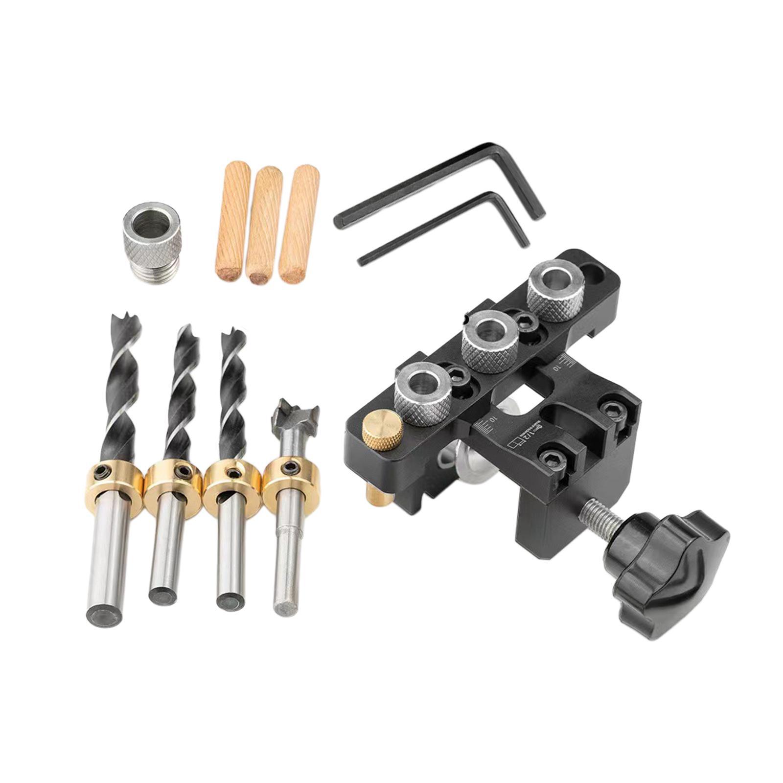 Positioning Puncher Woodworking Punching Tool 3 in 1 Woodworking Self Centering Dowel Drill Guide for Crafting Carpentry Tool