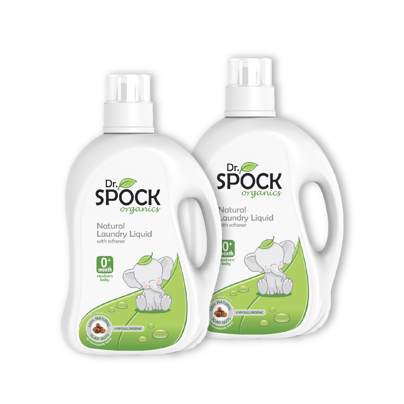 COMBO 2 Giặt xả Dr. Spock Organic 0+ Cho Trẻ Sơ Sinh Chai 2000ml