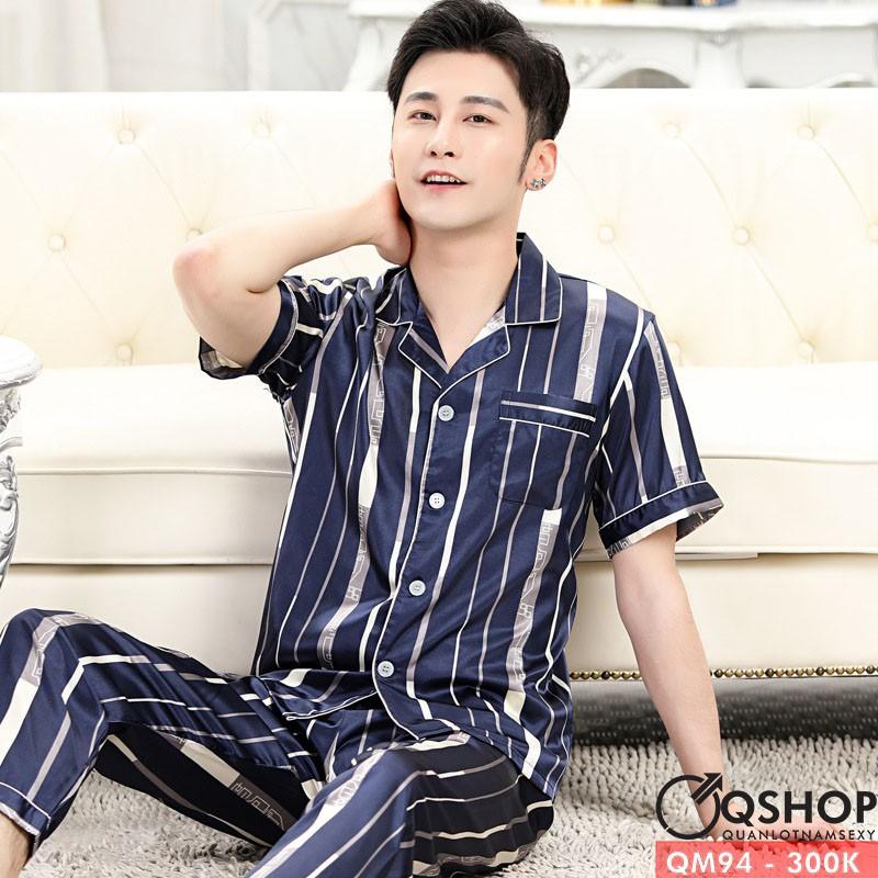 Bộ đồ ngủ đồ mặc nhà pijama nam QM34 QM94