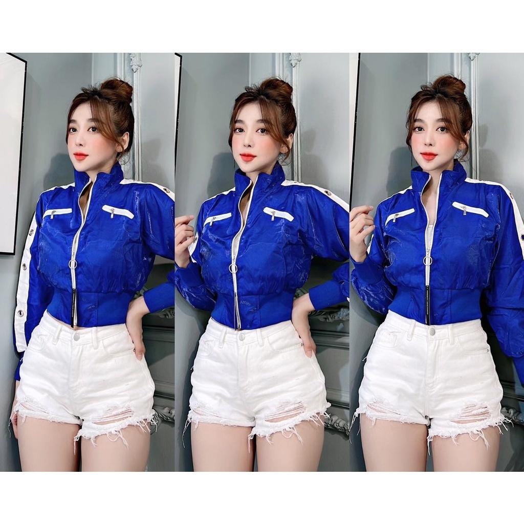 Áo Khoác Chống Nắng Dành Cho Phái Nữ Mẫu Áo Khoác Lửng Viền Tay Phối Khoen Cực Đẹp Hợp Thời Trang Nữ Lửng