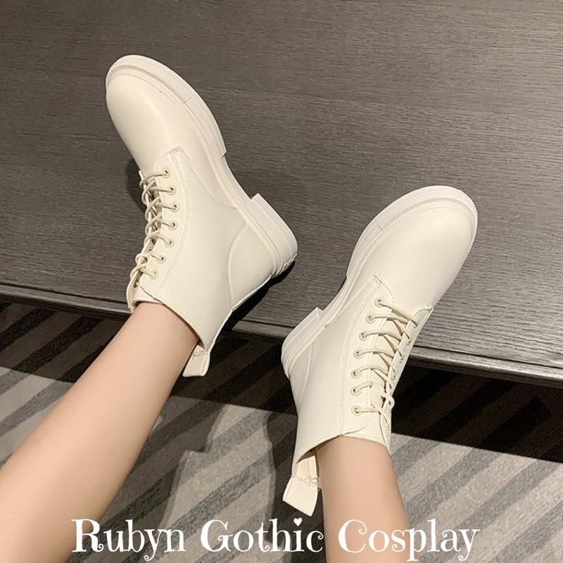 Giày boots trắng đơn giản ( Size 35 - 40 ), G63