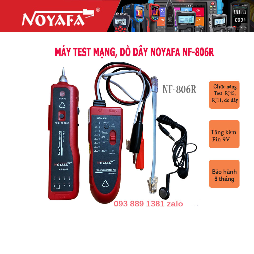 Máy test, dò dây mạng Noyafa NF-806R - Nhập khẩu chính hãng
