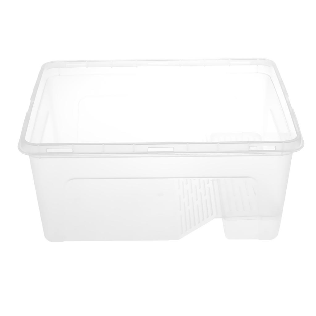 Reptile Turtle Tank Terrarium Aquarium with Ramp Platform Transparent