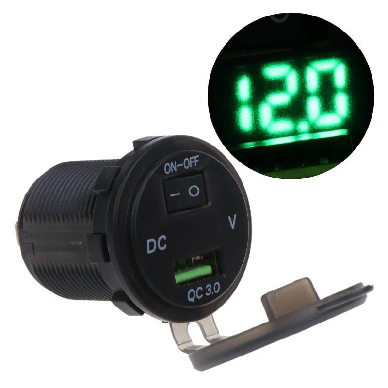 Universal 12V USB Car Boat Sạc ổ cắm cho cổng ổ cắm Bộ sạc USB QC 3.0