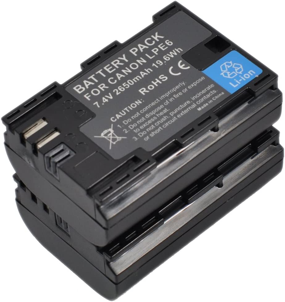 Pin Dành Cho Máy Ảnh CANON LP-E6/E6N 7.4V 2650mAh 19.6Wh - Hàng Nhập Khẩu