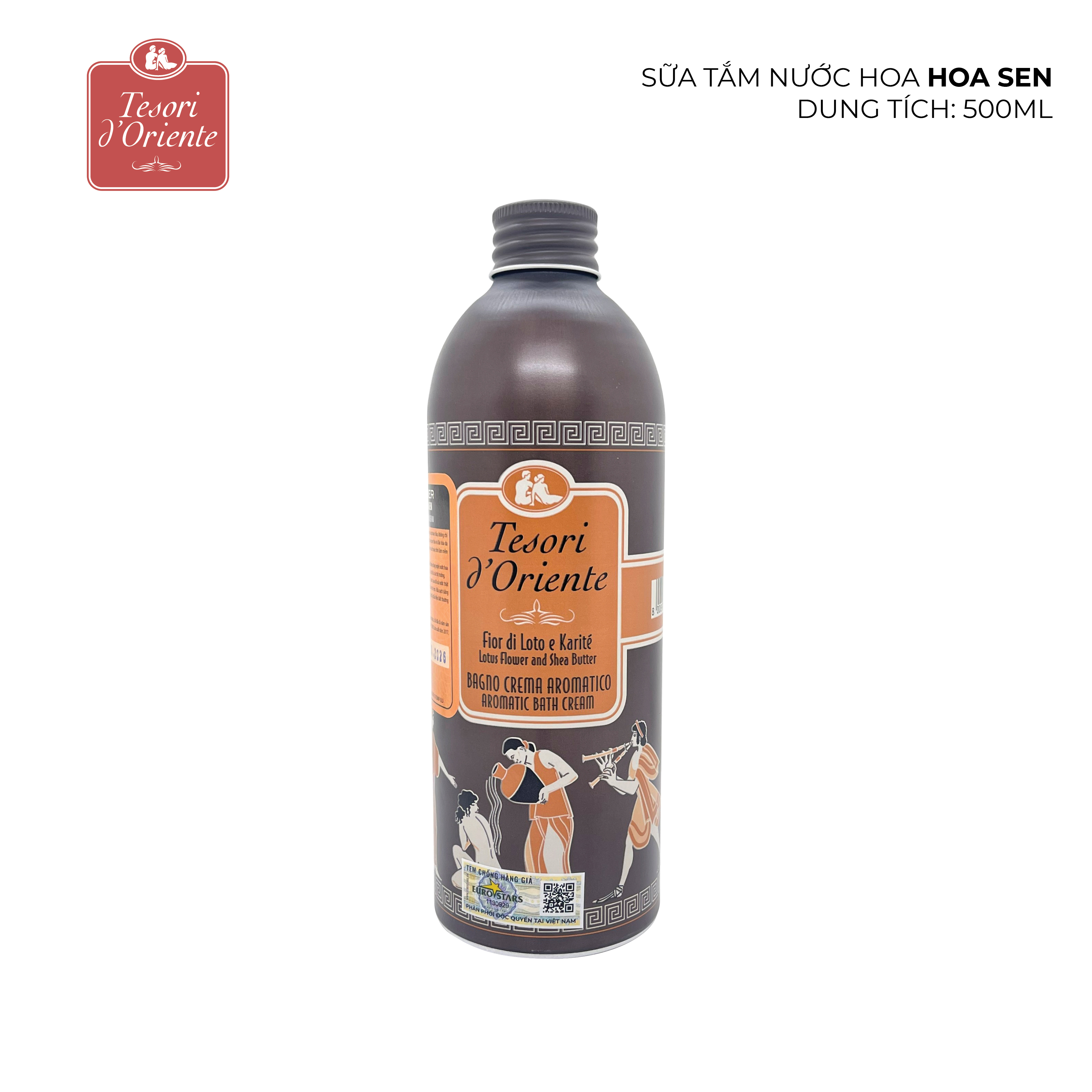 Sữa Tắm Nước Hoa Tesori Doriente Hoa Sen 500Ml Chính Hãng Kèm Vòi Nhập Khẩu Trực Tiếp Từ Ý