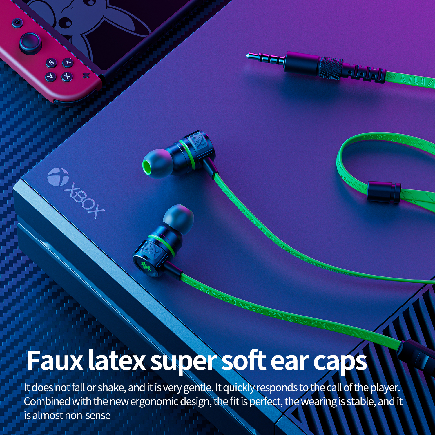 Tai nghe Game thủ, tai nghe in ear gaming Plextone G20 mẫu mới 2019 dây dẹt chống rối, Jack 3.5mm chữ L chống gẫy, Microphone Built in Filter Circuit – Hàng Chính Hãng