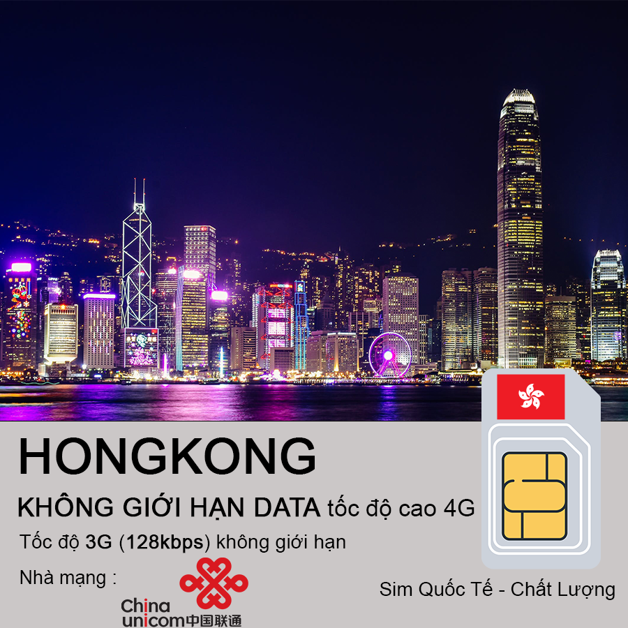 HÀNG CHÍNH HÃNG SIM DATA JOYTEL DU LỊCH 4G HONGKONG TỐC ĐỘ CAO 5 NGÀY - KHÔNG GIỚI HẠN