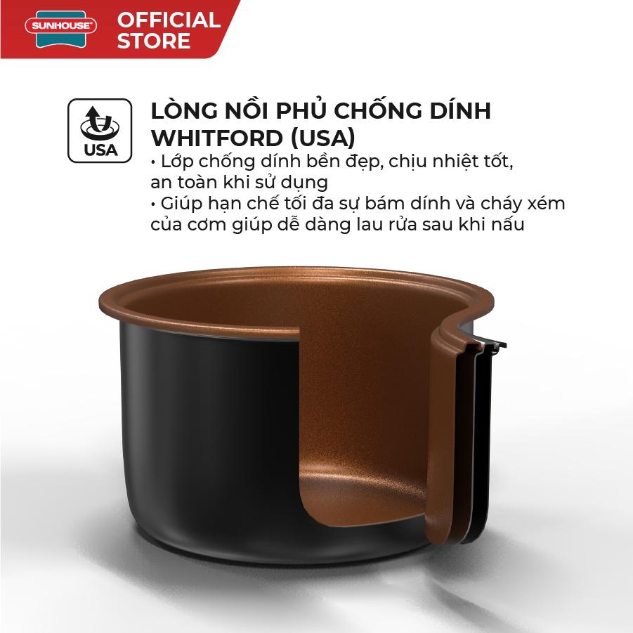 [Hàng Chính Hãng] Nồi cơm điện cao cấp SUNHOUSE MAMA 1.8L SHD8658G - Bảo Hành Chính Hãng 24 Tháng Toàn Quốc