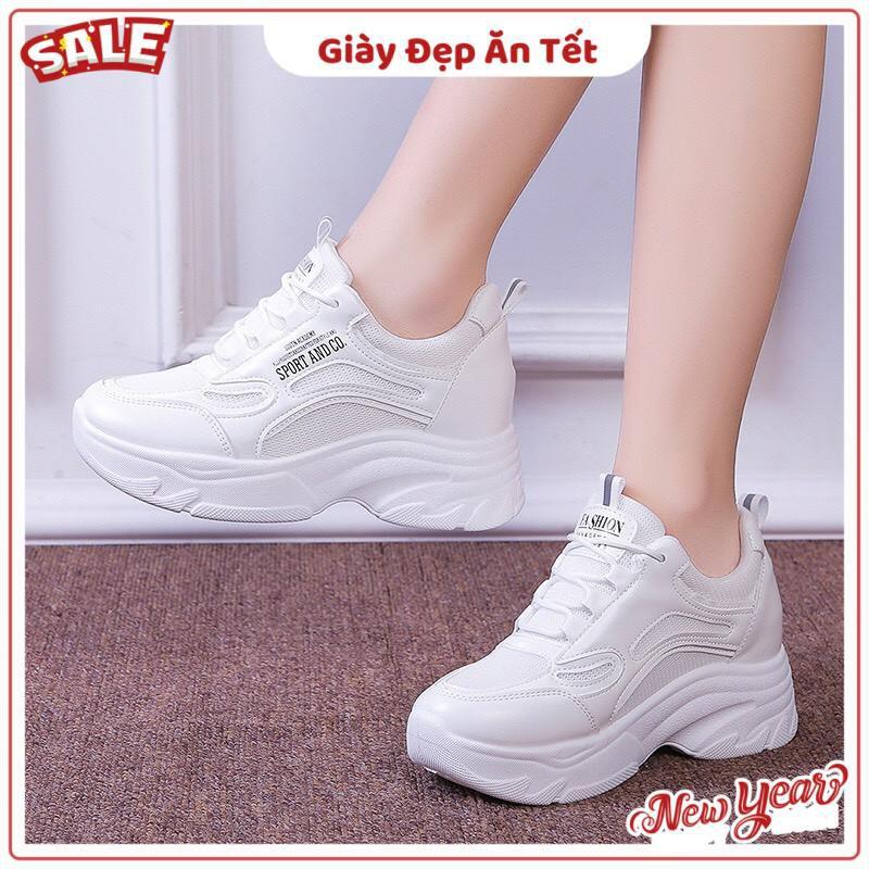 GIÀY THỂ THAO NỮ GIÁ RẺ, GIÀY NỮ ĐI HỌC ĐI CHƠI ĐI LÀM CÁ TÍNH, GIÀY SNEAKER ĐỌ ĐẾ 7CM NĂNG ĐỘNG GIÚP NỔI BẬT NGƯỜI MANG