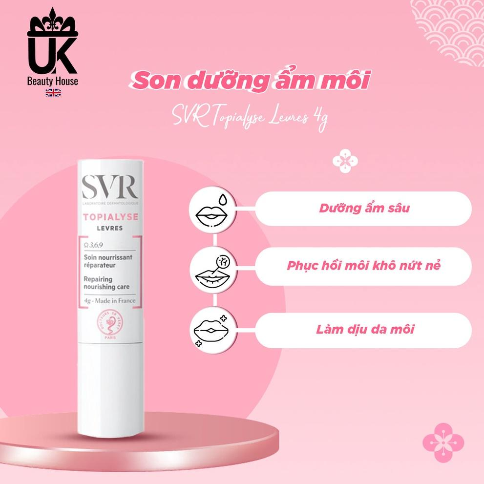 Son Dưỡng Môi SVR Topialyse Levres Giúp Nuôi Dưỡng Và Dưỡng Ẩm Môi Bị Khô, Nứt Nẻ Và Tổn Thương 4g