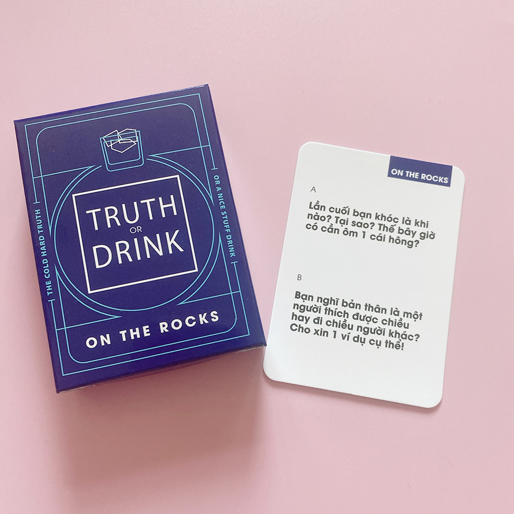 Bộ Bài Drinking Game Truth Or Drink Uống Bia On The Rocks 55 Lá Bài Tạo Cơ Hội Tìm Hiểu Gắn Kết Tình Bạn