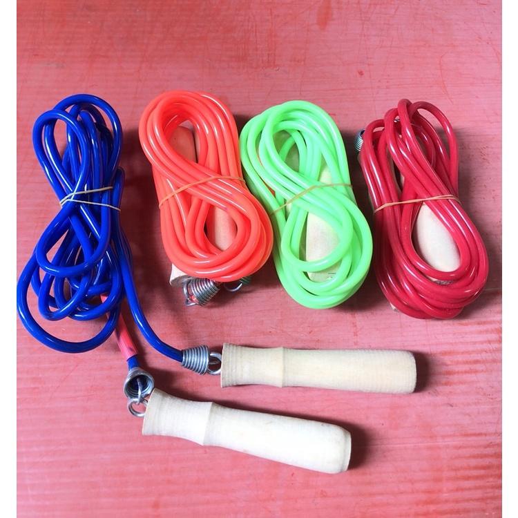 Dây nhảy 1m9 jump rope dây nhảy thể thao nhảy dây tây cầm gỗ khớp nối lò xo dây nhảy thể dục