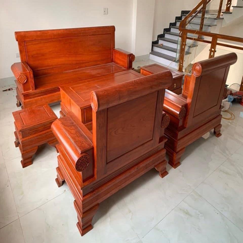 Bộ Bàn Ghế Pháo Thủ Gỗ Hương Đá
