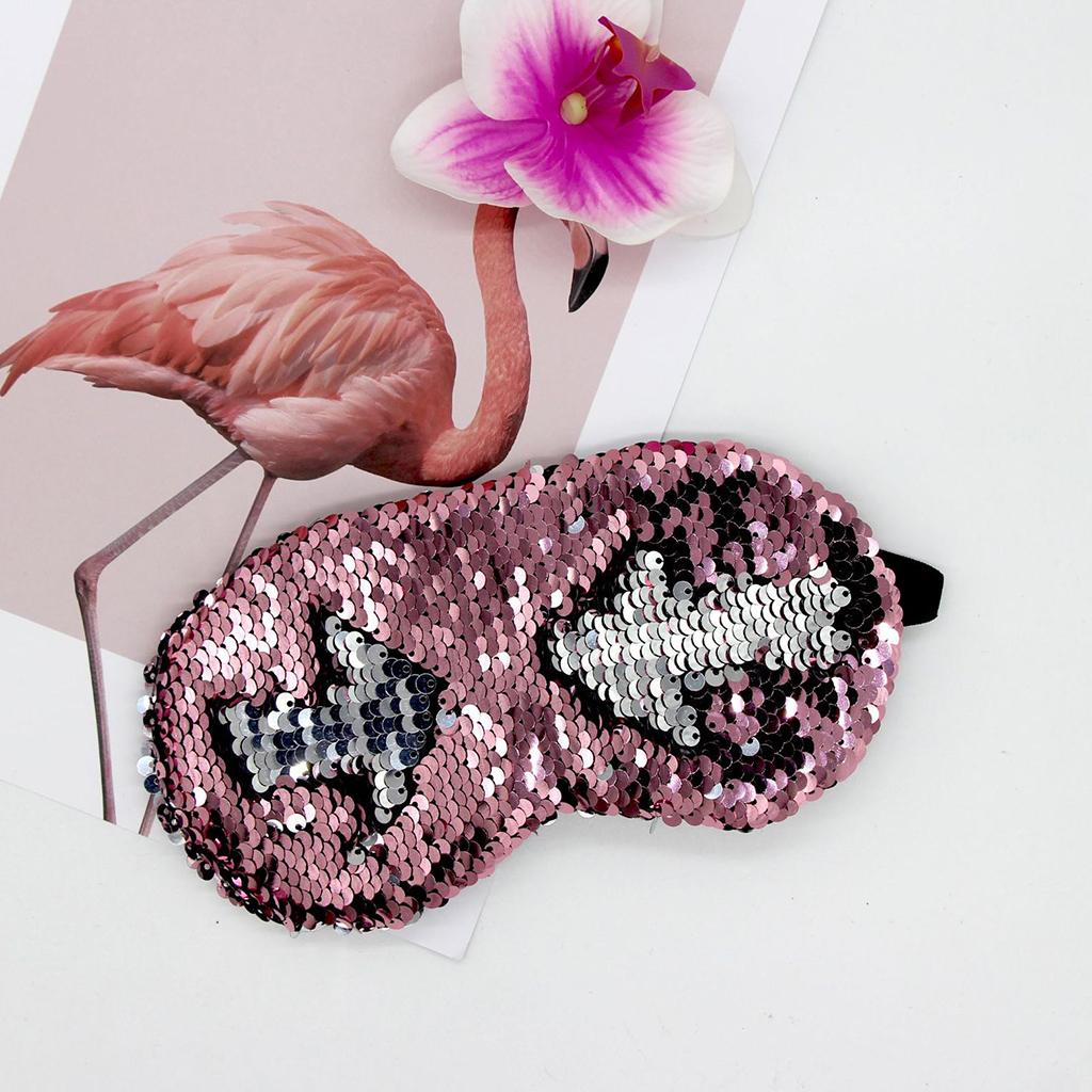 Glitter Sequins Mermaid Elastic Eye Mask Sleeping Rest Blindfold Sleep Aid