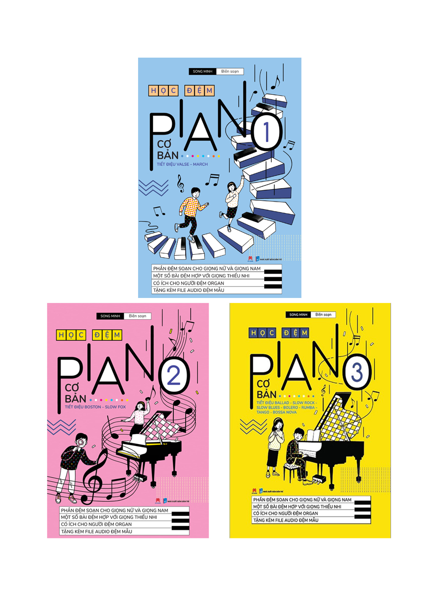Combo Học Đệm Piano Cơ Bản 3 Quyển _HH