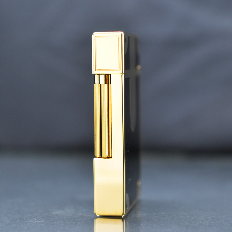 Vỏ Hột Quẹt Bật Lửa Upon D44V Sơn Mài Đen Khuyết Sang Trọng - Dùng Gas Đá Cao Cấp