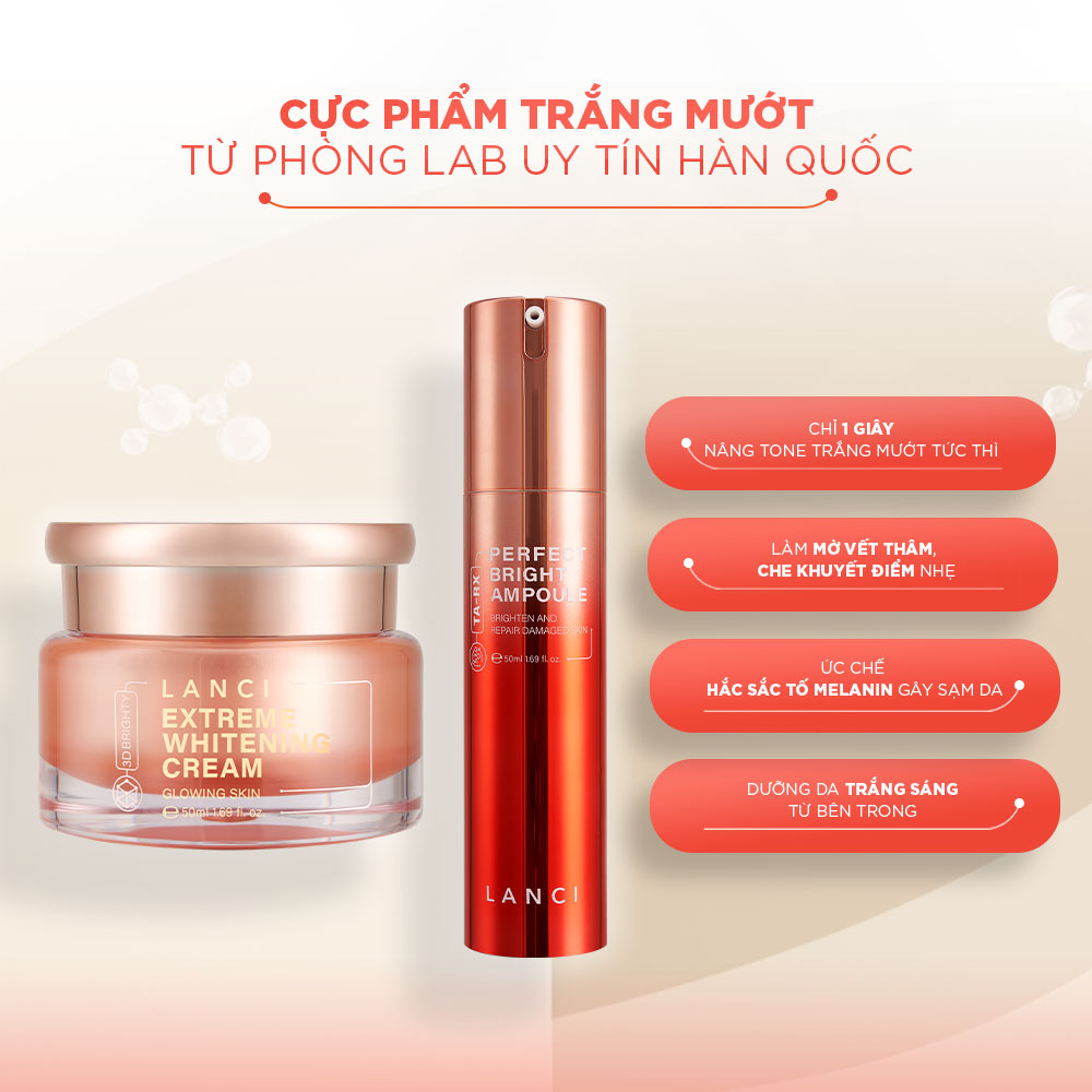 Combo Dưỡng Trắng 3D-BRIGHTY LANCI 50ml