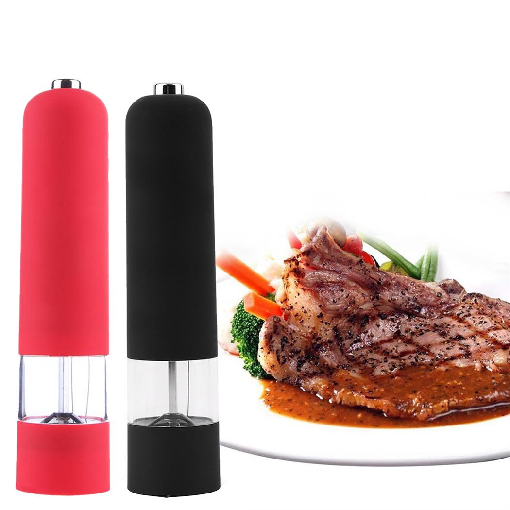 Tự Động Muối Tiêu Bộ Máy Mài Điện Nhựa Gốm Cối Xay Cho Thảo Mộc Tiêu Gia Vị Có Thể Điều Chỉnh Bếp Mài Tiện Ích