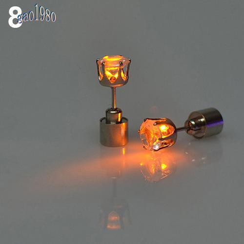 Bông tai đá pha lê phối đèn led phát sáng cho các bữa tiệc