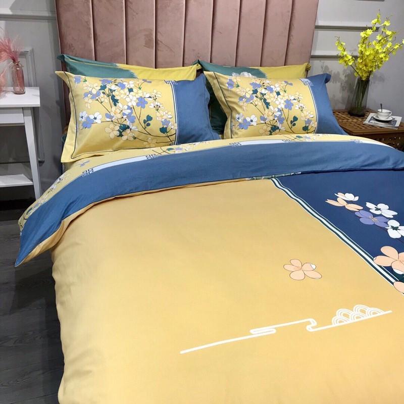 Bộ Chăn Ga Cotton Organic 100%cotton Hàng Nhập Khẩu Cao Cấp 4 Món
