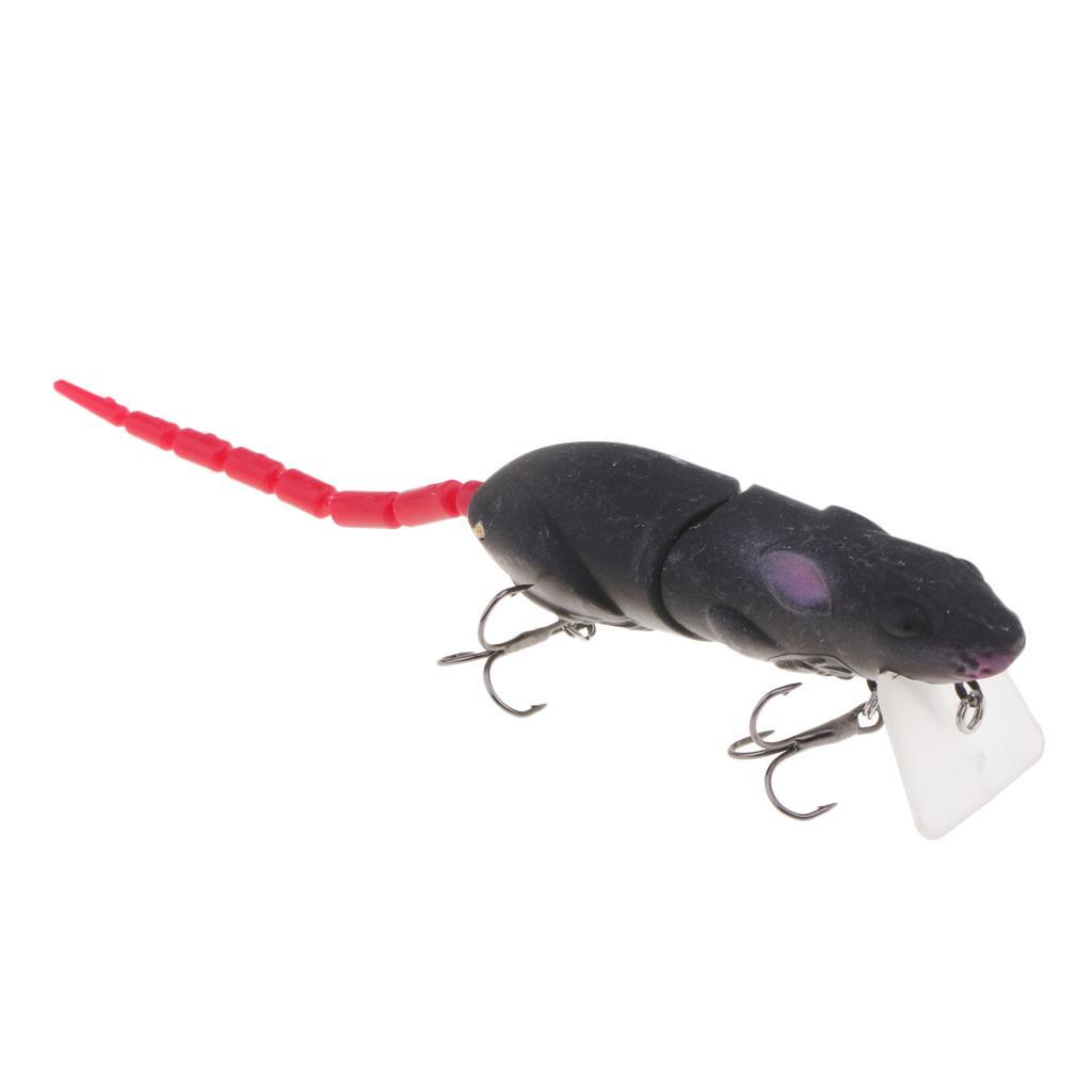 2pcs Multi-joint Tail Mice Rat Fishing Lures Topwater Lure Soft Bass Baits