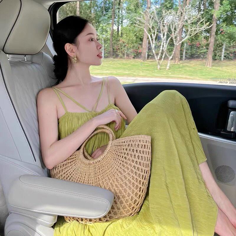 ĐẦM MAXI 2 DÂY XẾP LY NHẸ FORM RỘNG CỰC ĐÁNG IU LUN CÁC NÀNG ƠI