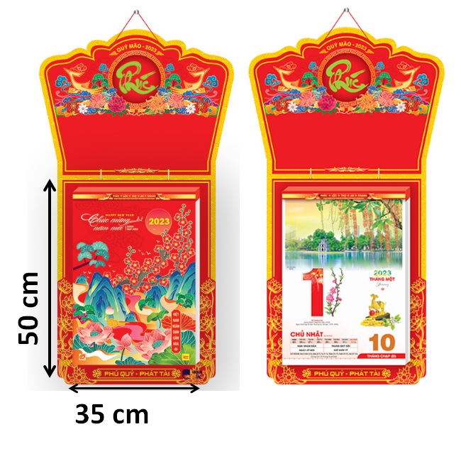 Lịch Bloc 2023 - Bloc lịch cỡ lớn kích thước 30 x 40 cm - NH02