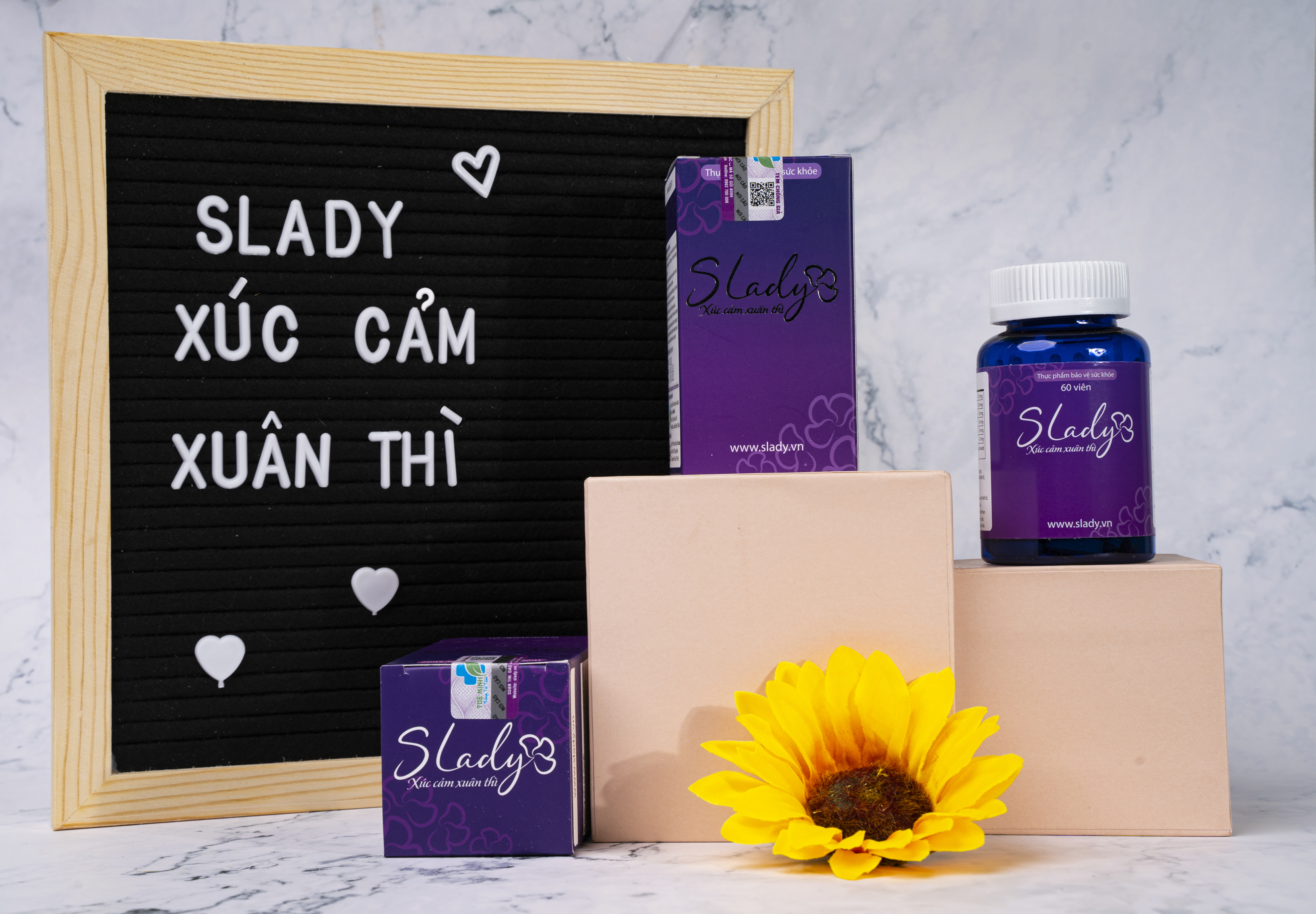 Combo 3 hộp Viên uống nội tiết tố Slady
