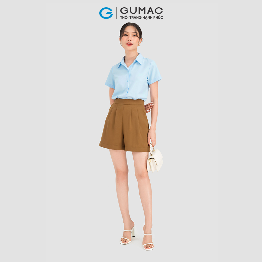 Quần short nữ GUMAC QC08060 xếp ly