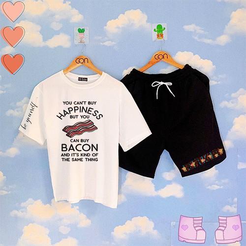 Set đồ bộ Quần Shorts Lửng Kẻ 3 Sọc Quần Ulzzang Ống Rộng Quần Đùi Kẻ Sọc