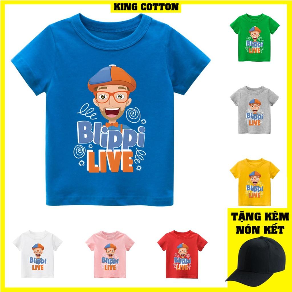 Áo thun trẻ em BLIPPI, 8 màu áo, đầy đủ size có big size, MÀU KHÁC NHẮN TIN SHOP