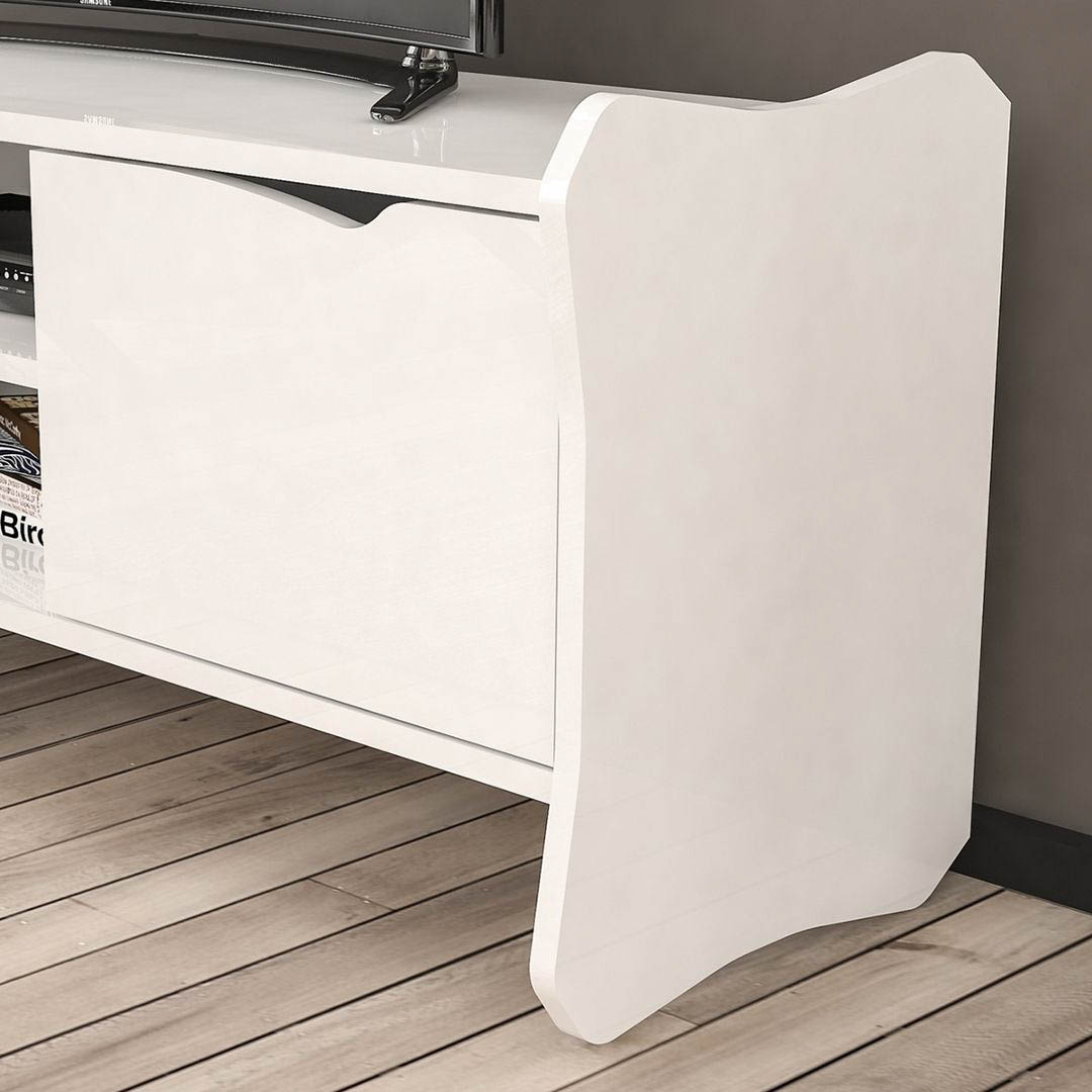 Kệ tivi gỗ hiện đại SMLIFE Tyrone | Gỗ MDF dày 17mm chống ẩm | D140xR38.3xC51.5cm
