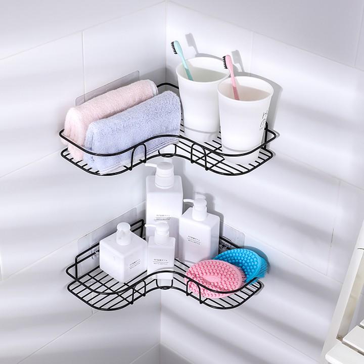 Kệ Góc Inox Màu Đen Dính Tường Chịu Lực Siêu Chắc chắn