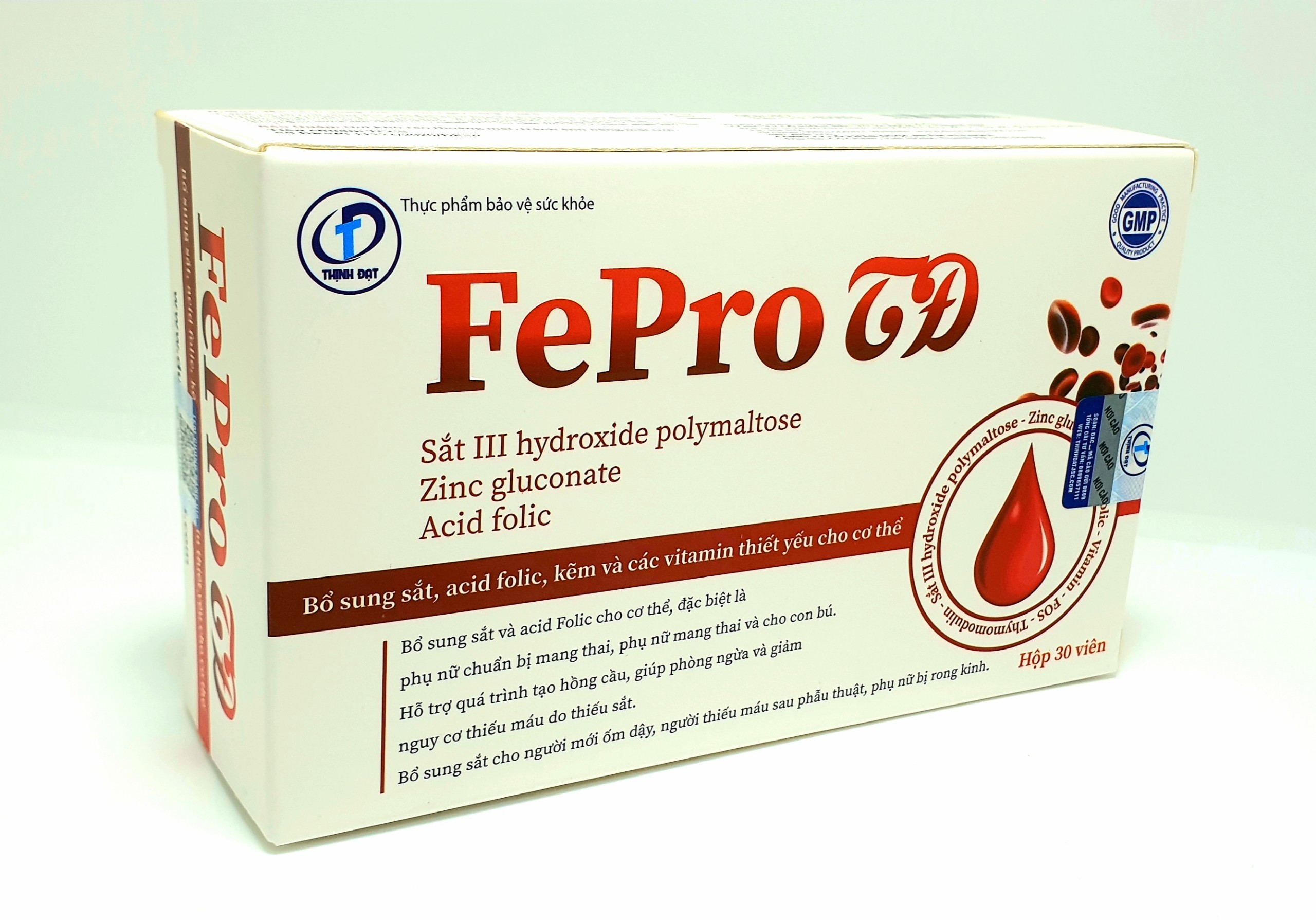 FePro - Bổ sung sắt, Hỗ trợ quá trình tạo hồng cầu, Giúp phòng ngừa và giảm nguy cơ thiếu máu do thiếu sắt